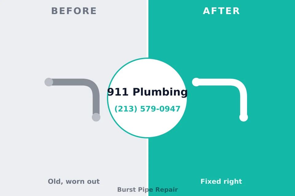 Before and after: plumbing repair South Boston, VA
